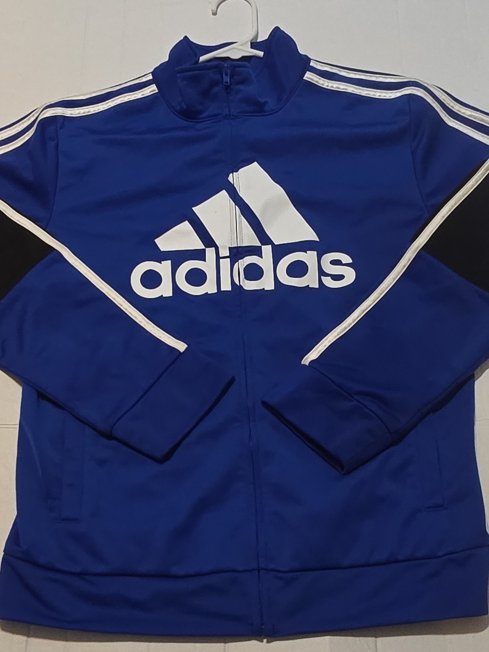 Adidas Blue Track Jacket with White Logo